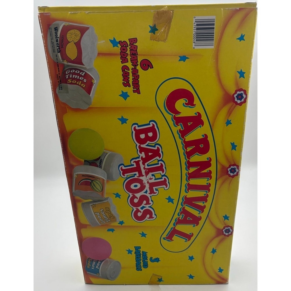 Carnival Ball Toss Knock Down Cans Toy Set w/ Box Helm Toy Vintage - Picture 15 of 16